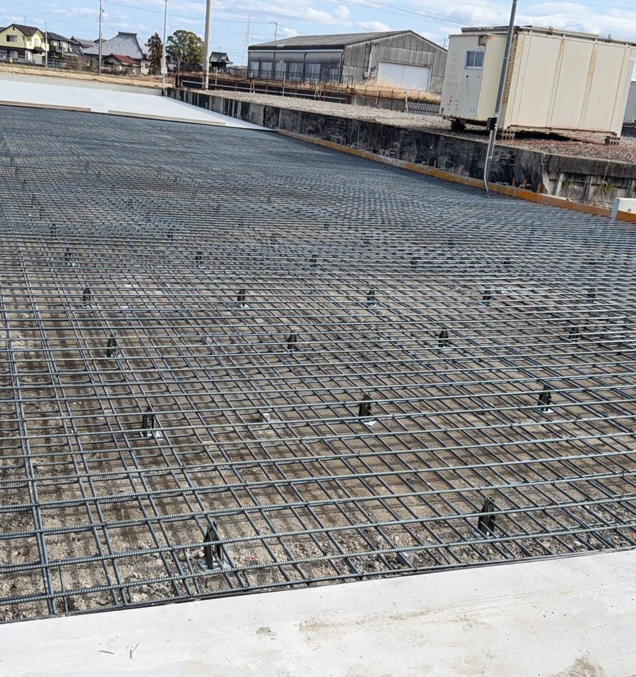 基礎スラブの圧送打設
